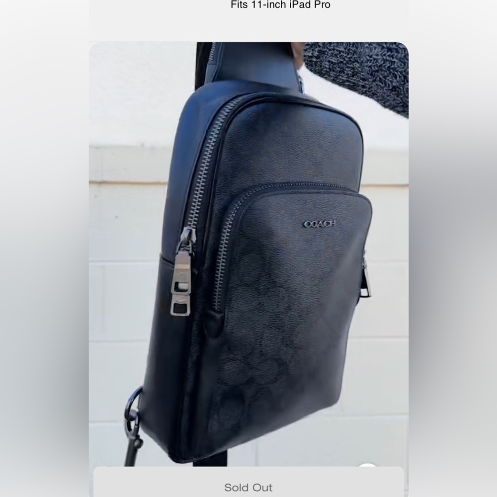 Coach Ethan crossbody/pack. NWT, Black - Picture 11 of 14